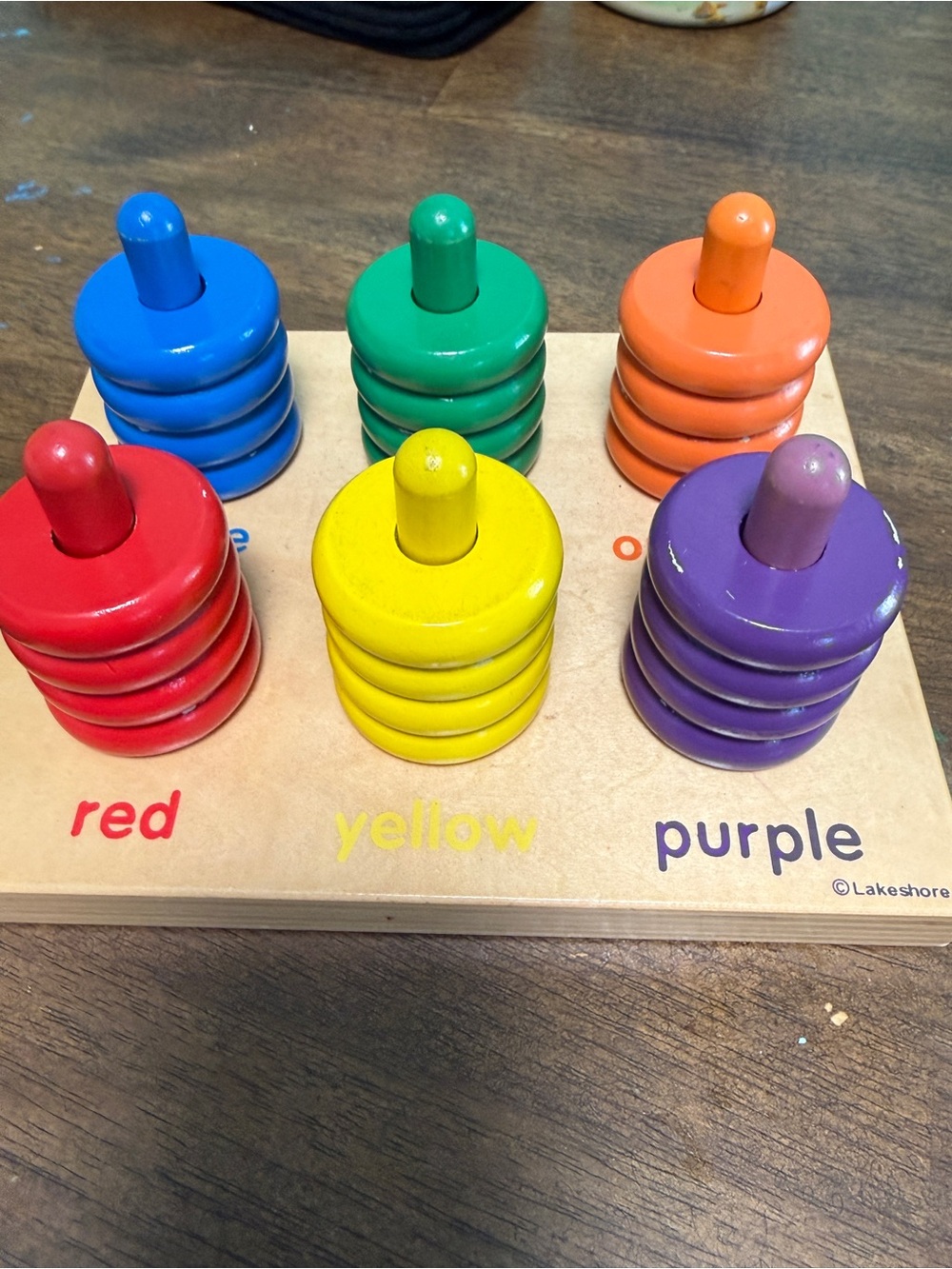 Lakeshore Color Wooden Stack & Sort Toy - Multicolor